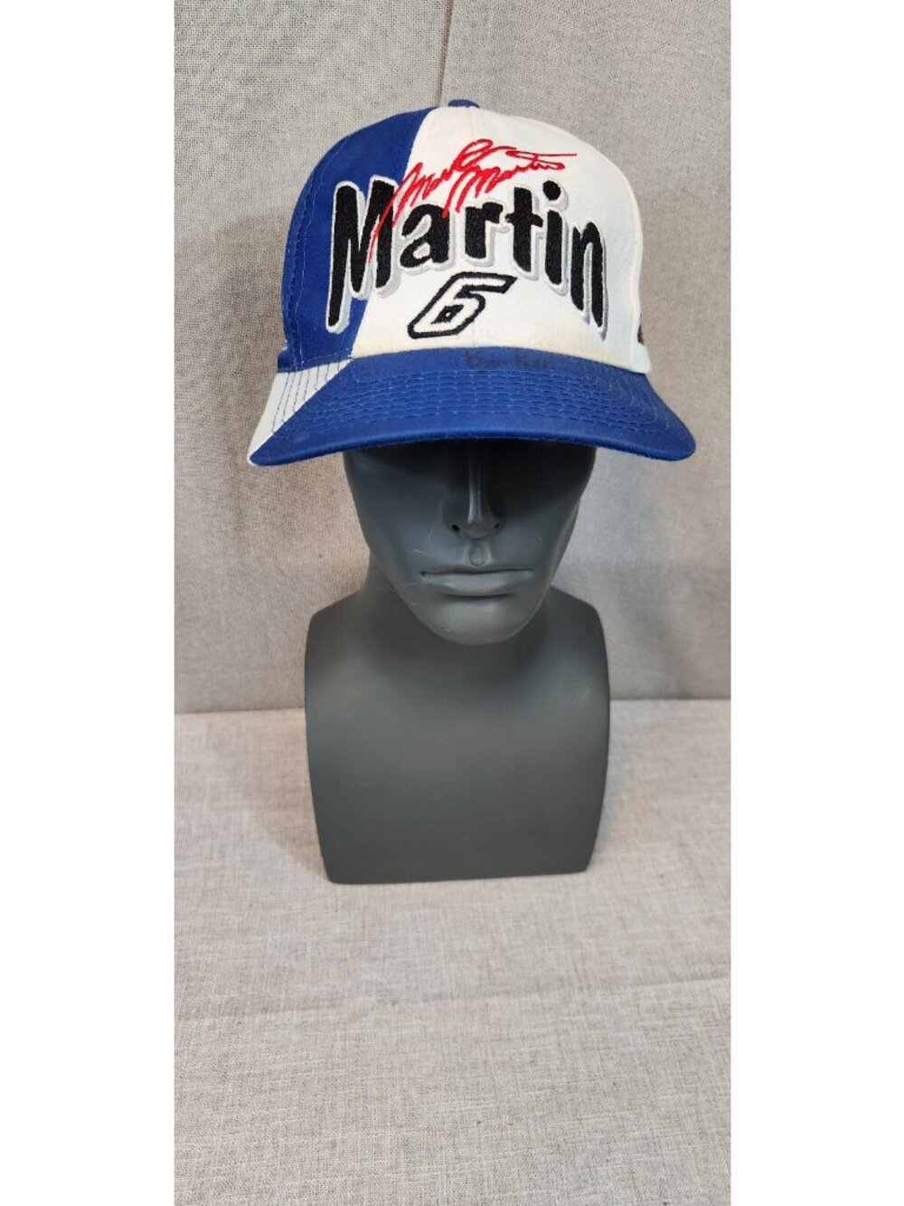 VTG Blue White Mark Martin #6 NASCAR Roush Racing Embroidered Cap Hat Valvoline